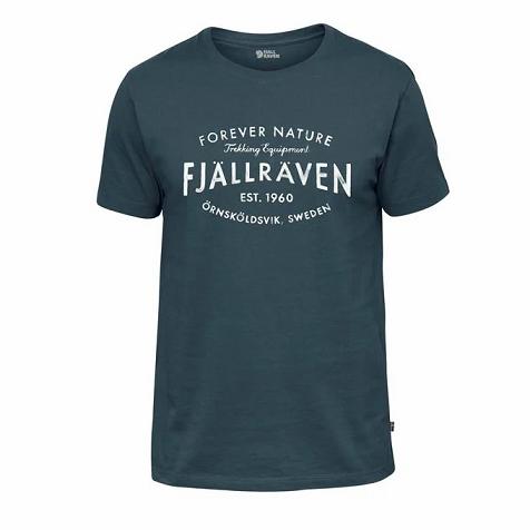 Fjallraven Udsalg T-Shirt Herre 1960 Logo Mørkeblå EXGK01268